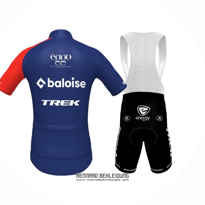2024 Fahrradbekleidung Baloise Trek Blau Rot Trikot Kurzarm Und Tragerhose